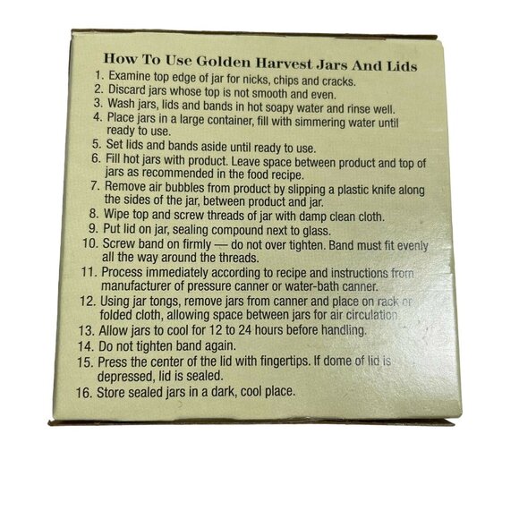 Canning Lids Regular Mouth Mason Jars Golden Harvest 4 Boxes Total 48 u - Picture 4 of 4